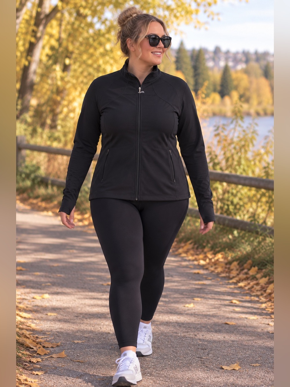 Lululemon Black Long Sleeve Full Zip Jacket Mock Neck